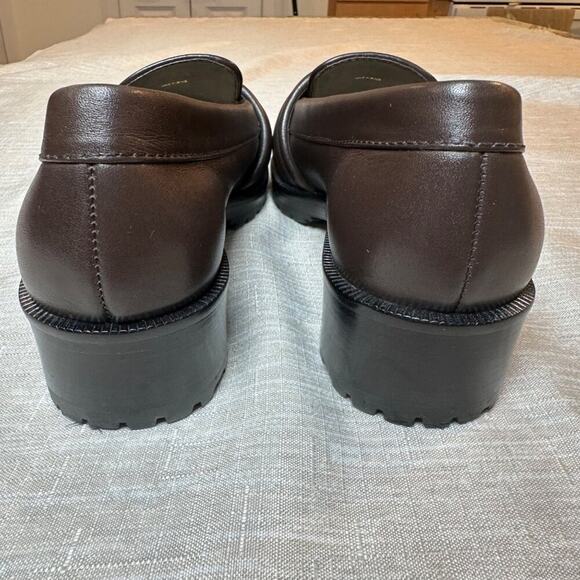 Alexandre Birman Braided Knot Leather Loafers Brown EU 38 US 7.5 Made in Brazil - Picture 5 of 9